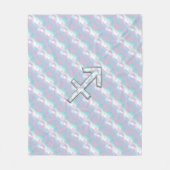 Sagittarius Zodiac Sign on Mother of Pearl Style Fleecedecke (Vorderseite)