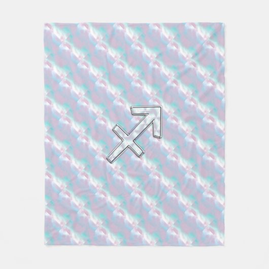 Sagittarius Zodiac Sign on Mother of Pearl Style Fleecedecke (Vorderseite)
