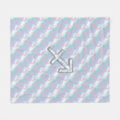 Sagittarius Zodiac Sign on Mother of Pearl Style Fleecedecke (Vorderseite (Horizontal))