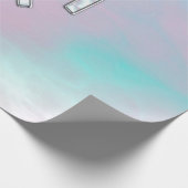 Sagittarius Zodiac Sign on Mother of Pearl Style Geschenkpapier (Ecke)