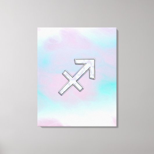 Sagittarius Zodiac Sign on Mother of Pearl Style Leinwanddruck (Vorderseite)