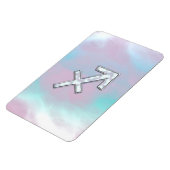 Sagittarius Zodiac Sign on Mother of Pearl Style Magnet (Linke Seite)