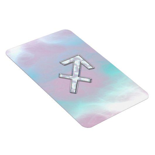 Sagittarius Zodiac Sign on Mother of Pearl Style Magnet (Rechte Seite)