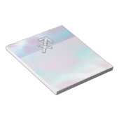 Sagittarius Zodiac Sign on Mother of Pearl Style Notizblock (angewinkelt)