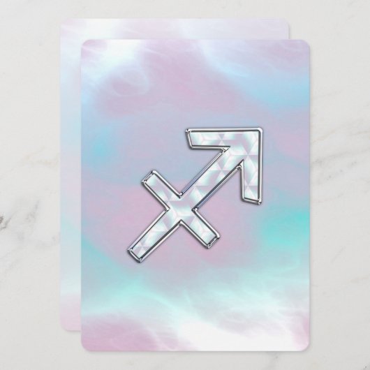 Sagittarius Zodiac Sign on Mutter von Pearl Style (Vorne/Hinten)