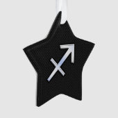Sagittarius Zodiac Sign on Snake Skin Style Ornament (Vorderseite)