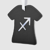 Sagittarius Zodiac Sign on Snake Skin Style Ornament (Vorderseite)