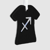 Sagittarius Zodiac Sign on Snake Skin Style Ornament (Vorderseite)