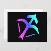 Sagittarius Zodiac Sign Postcard Postkarte (Vorne/Hinten)