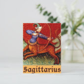 Sagittarius Zodiac Sign Postkarte (Stehend Vorderseite)