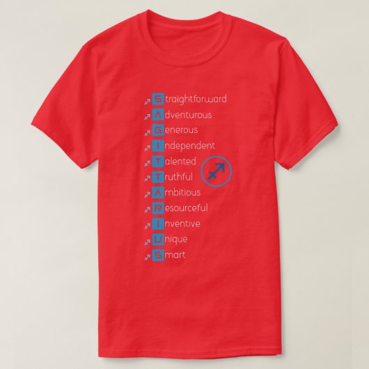 Sagittarius Zodiac Sign T-Shirt (Design vorne)