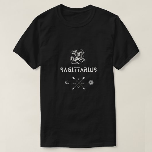 Sagittarius Zodiac Sign T - Shirt (Design vorne)