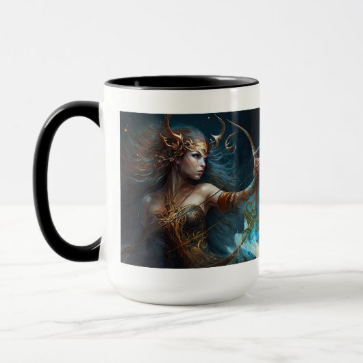 Sagittarius Zodiac Sign Tasse (Links)