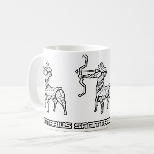 Sagittarius Zodiac Sign Tasse (Vorderseite Links)