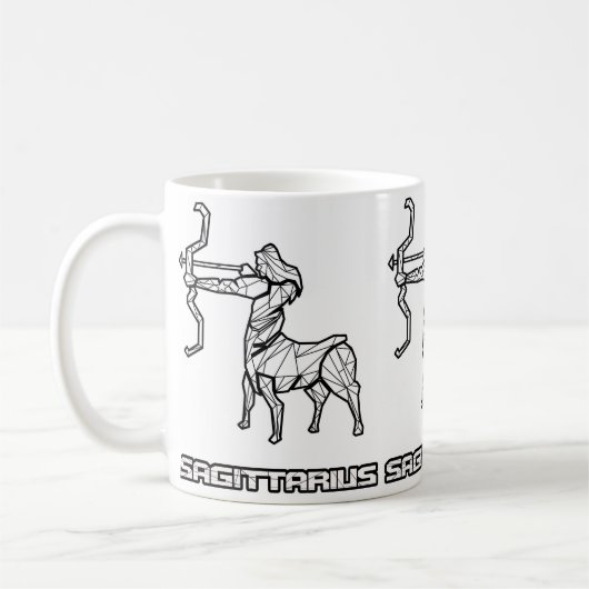 Sagittarius Zodiac Sign Tasse (Links)