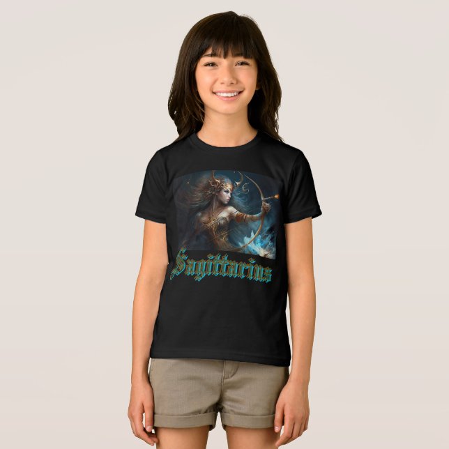Sagittarius Zodiac Sign Tri-Blend Shirt (Vorderseite Voll)