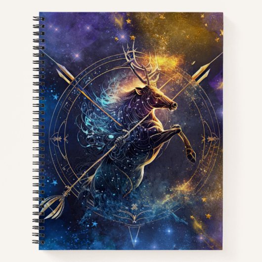 Sagittarius Zodiac Sign Watercolor Design Notizblock (Vorderseite)