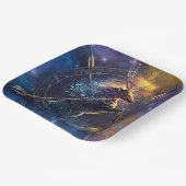 Sagittarius Zodiac Sign Watercolor Design Pappteller (Gewinkelt)