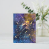 Sagittarius Zodiac Sign Watercolor Design Postkarte (Stehend Vorderseite)