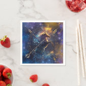 Sagittarius Zodiac Sign Watercolor Design Serviette (Beispiel)