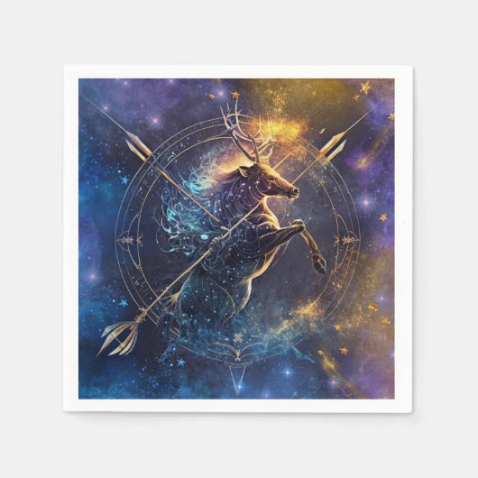 Sagittarius Zodiac Sign Watercolor Design Serviette (Vorderseite)