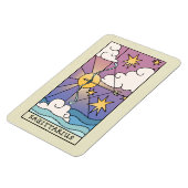 Sagittarius Zodiac Signieren Abstrakte Kunst Vinta Magnet (Linke Seite)