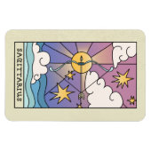 Sagittarius Zodiac Signieren Abstrakte Kunst Vinta Magnet (Horizontal)