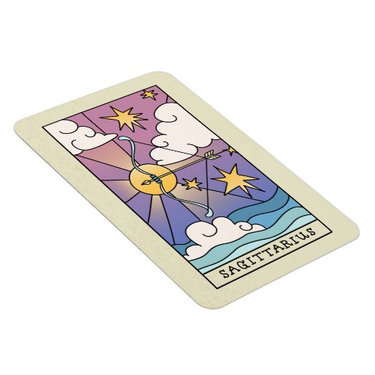 Sagittarius Zodiac Signieren Abstrakte Kunst Vinta Magnet (Rechte Seite)