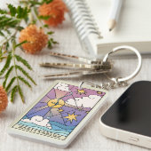 Sagittarius Zodiac Signieren Abstrakte Kunst Vinta Schlüsselanhänger (Vorderseite rechts)