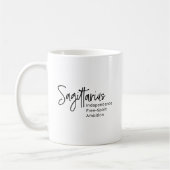 Sagittarius zodiac signiert positive Eigenschaft Kaffeetasse (Links)