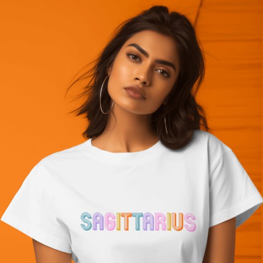 Sagittarius zodiac signtypografischer Trend T-Shirt