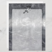 Sagittarius Zodiac Silver Distressed Steel look (Vorne/Hinten)