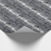 Sagittarius Zodiac Silver Distressed Steel look Geschenkpapier (Ecke)