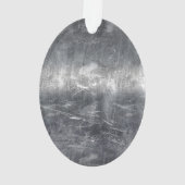 Sagittarius Zodiac Silver Distressed Steel look Ornament (Rückseite)