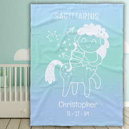 Sagittarius Zodiac Star Name Birthdate Blue Baby Fleecedecke