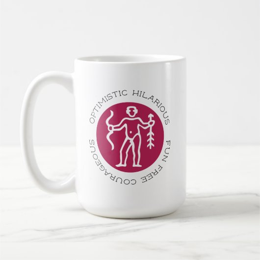 Sagittarius Zodiac Star Sign Personity Cof Kaffeetasse (Links)
