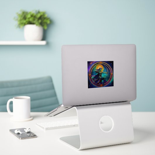 Sagittarius Zodiac Stickers, Celestial Zodiac Aufkleber (Laptop auf Schreibtisch)