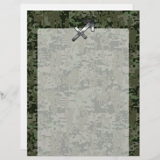 Sagittarius Zodiac-Symbol auf der digitalen Camouf (Vorne/Hinten)