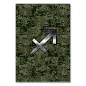 Sagittarius Zodiac-Symbol auf der digitalen Camouf Tischnummer (Vorderseite)