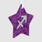 Sagittarius Zodiac-Symbol auf der Fuchsia-Digitale Ornament (Vorderseite)