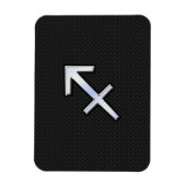 Sagittarius Zodiac Symbol auf schwarzer Schlangenh Magnet (Vertikal)