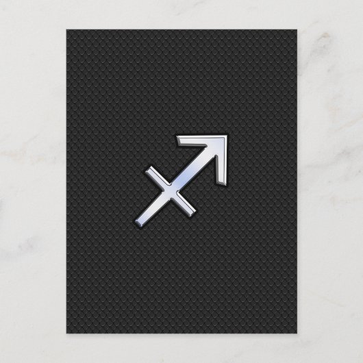 Sagittarius Zodiac Symbol auf schwarzer Schlangenh Postkarte (Vorderseite)