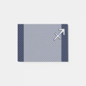 Sagittarius Zodiac Symbol Blue Carbon Fibre Print Post-it Klebezettel (Vorderseite)