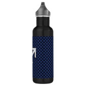 Sagittarius Zodiac Symbol Blue Carbon Fibre Print Trinkflasche (Rechts)