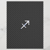 Sagittarius Zodiac Symbol Kohlefaser (Vorderseite)
