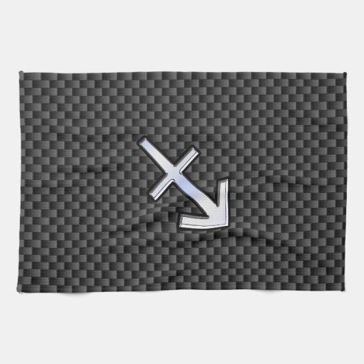 Sagittarius Zodiac Symbol Kohlefaser Küchentuch (Horizontal)