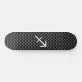 Sagittarius Zodiac Symbol Kohlefaser Skateboard (Horizontal)