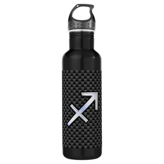 Sagittarius Zodiac Symbol Kohlefaser Trinkflasche (Vorderseite)