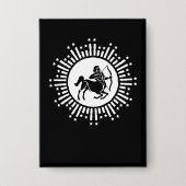 Sagittarius Zodiac-Symbol mit Sternexplosion Button (Vorderseite)