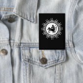 Sagittarius Zodiac-Symbol mit Sternexplosion Button (Insitu)